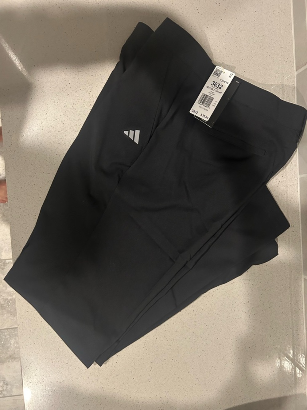 adidas Black Golf Tapered Pants with Subtle Logo